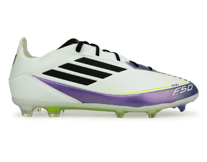 adidas Kids F50 Pro Messi FG White/Black/Purple