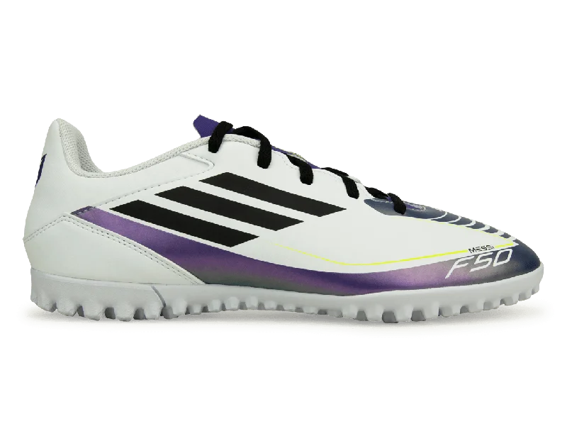 adidas Men's F50 Club Messi TF White/Black/Purple