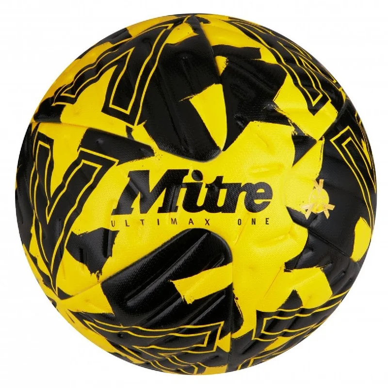 Mitre Ultimax One FIFA Match Football - Size 5 - Yellow/Black