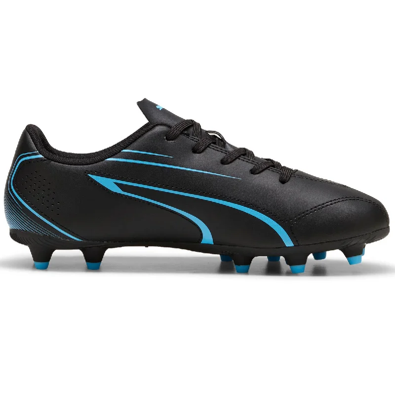 Puma Vitoria FG/AG Football Boots - Youth - Black/Luminous Blue