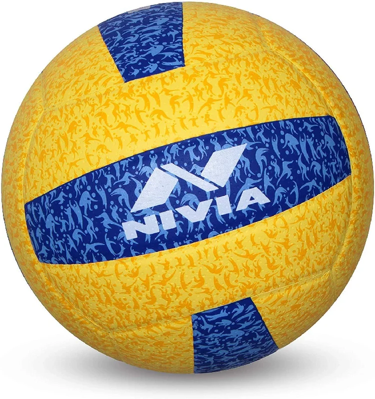 Nivia G 20-20 Volleyball: Size 4 (Yellow/Blue)