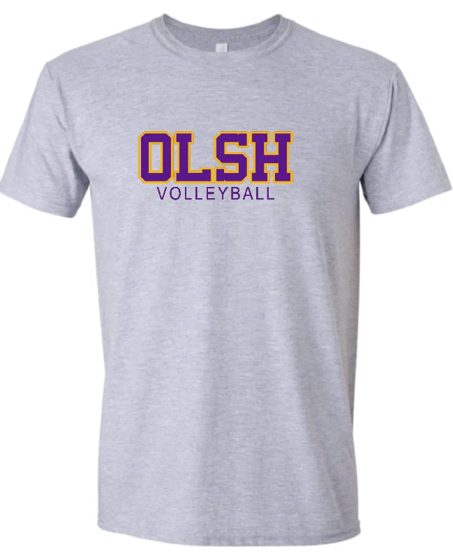 OLSH VOLLEYBALL YOUTH & ADULT SOFTSTYLE COTTON JERSEY SHORT SLEEVE T-SHIRT  - SPORT GREY